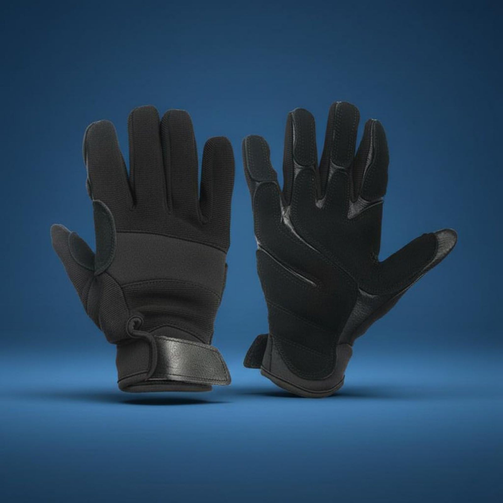Guantes de de Trabajo de Cuerda de Protección de Escalada con Palma de PU Doble y Costuras Resistentes para Mayor