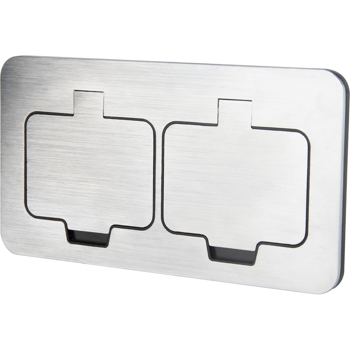 Protec - Double prise de sol étanche Initiale 16A 2P+T IP55 - Métal brossé