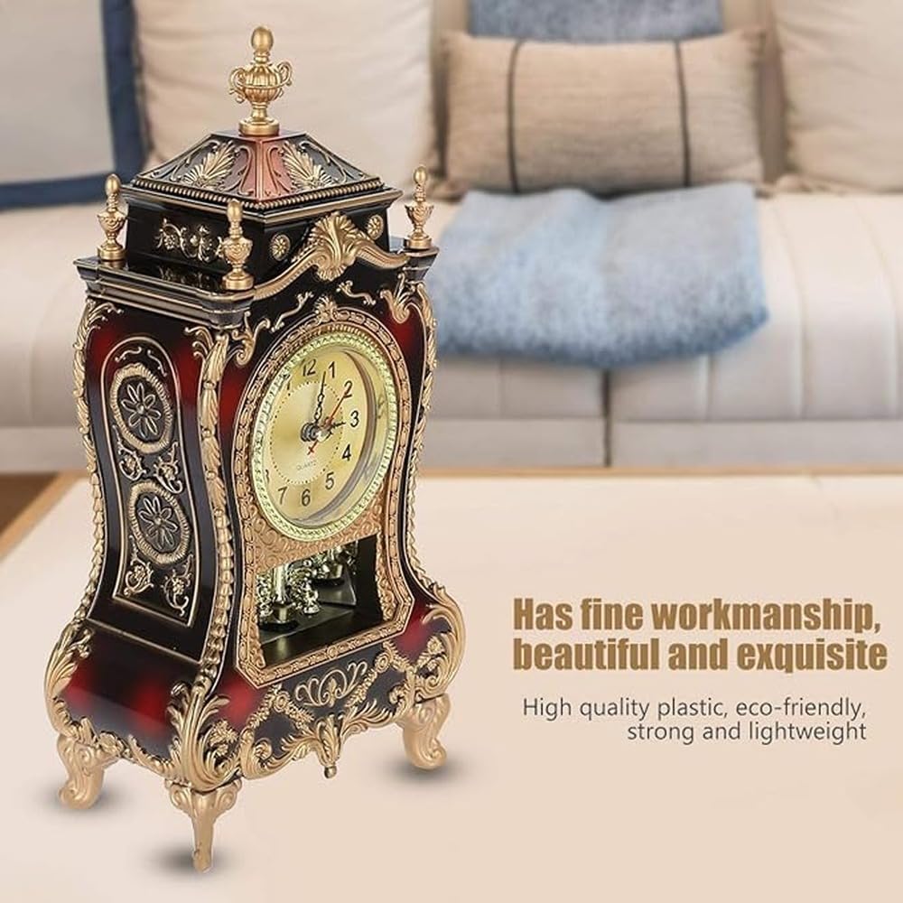 Reloj Antiguo, Relojes de Aniversario con Campanas,marrón Rojo