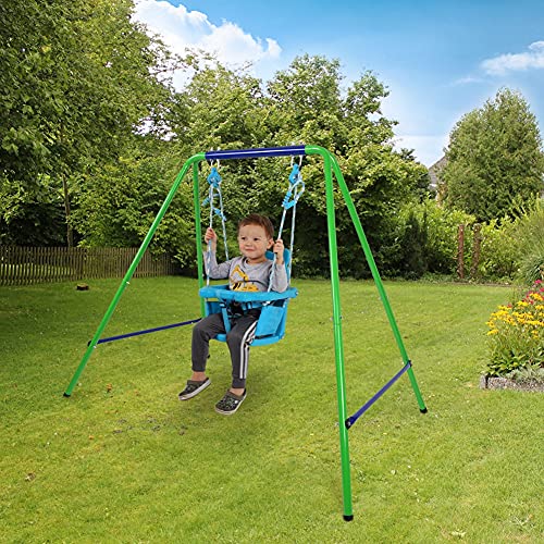 HOMU Toddler Swing Playset, HeavyDuty Baby Indoor/Outdoor Swing Set