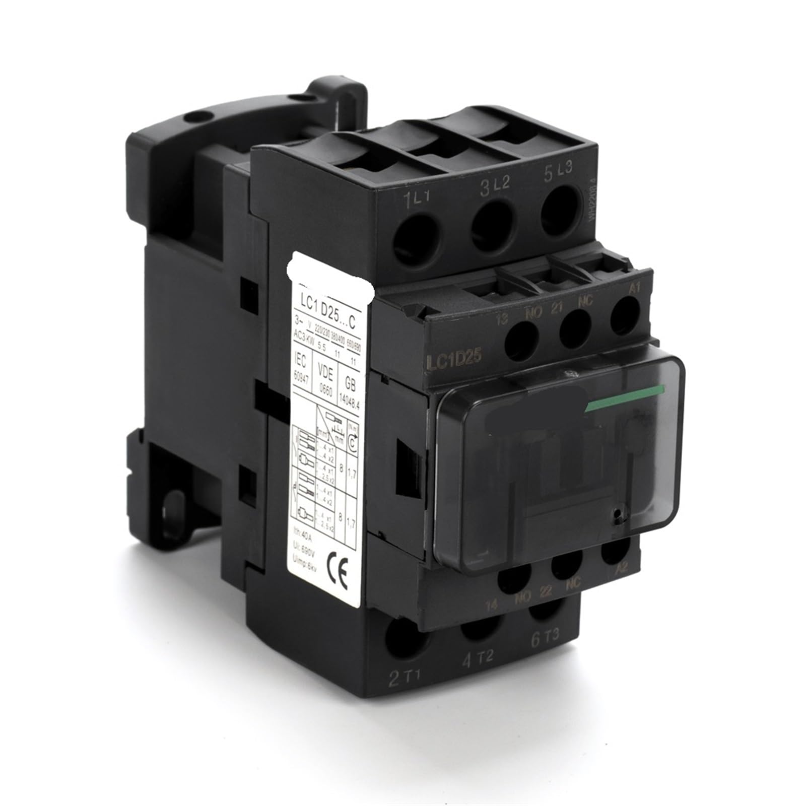 JJHQOKYNA LC1D12 AC Contactor Electric Magnetic 3P 25A 30A 40A 50A 220VAC 380VAC 24VAC for Elevator 1Pcs(D25)