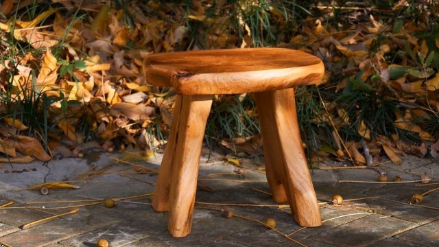 Amazon.com: Greenage Cedar Roots Wooden Stool Naturally Shape 10