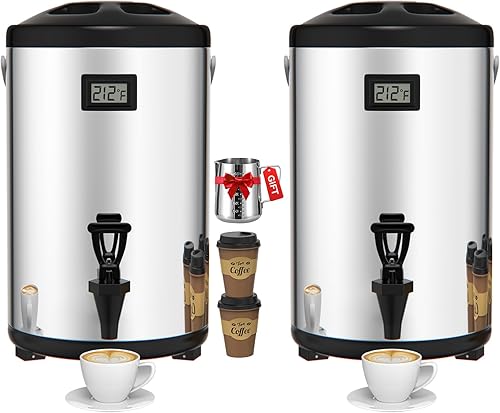 Dispensador aislado de bebidas de 3.2 galones, dispensador térmico de bebidas calientes para fiestas, dispensador de bebidas calientes con soporte