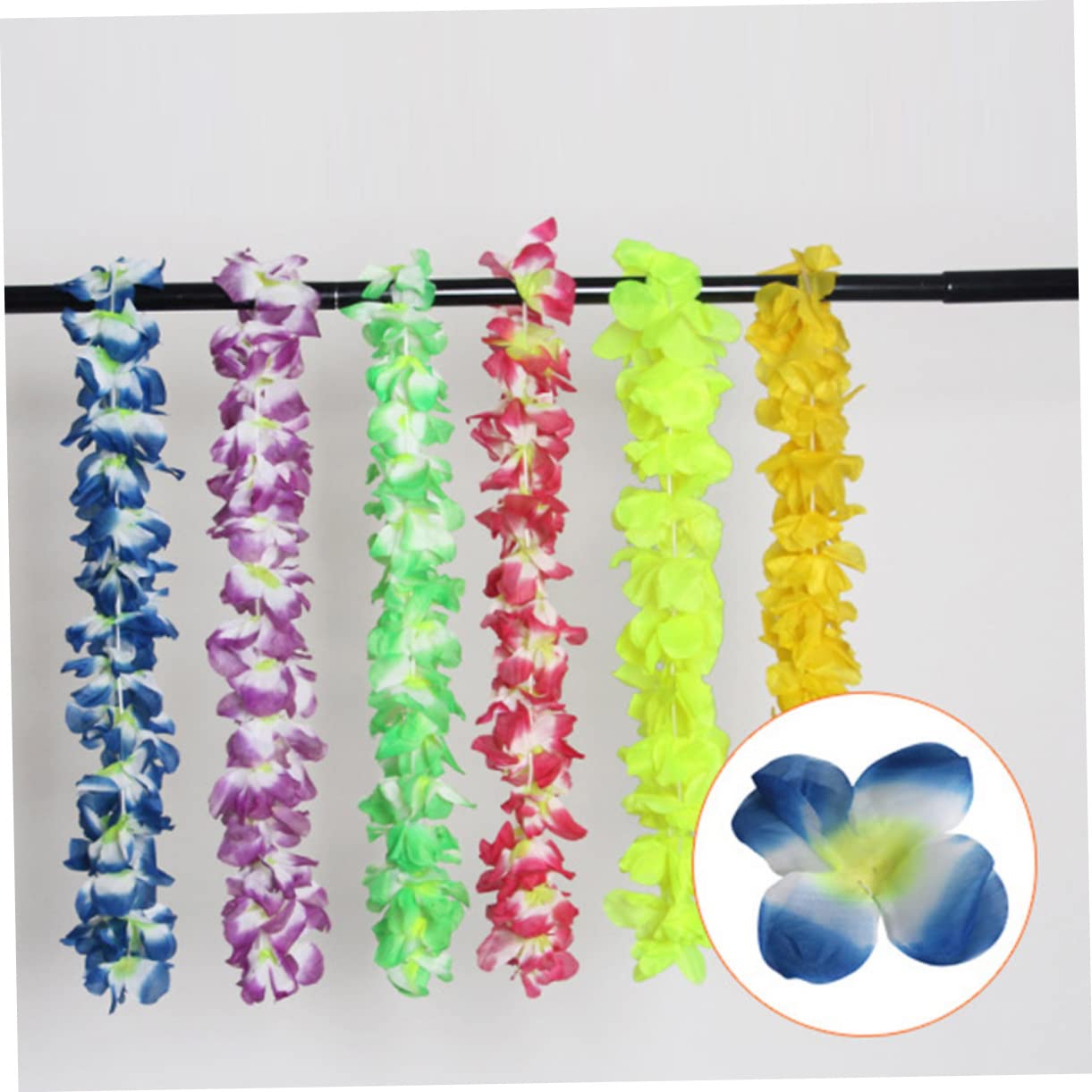 IMIKEYA 42stücke Hawaii-blumenkette mit Bunter Tropischer Luau-Party-Halskette Künstliche Blumenketten für Strandfeste Geburtstage und Dekoration Zufälliger Stil