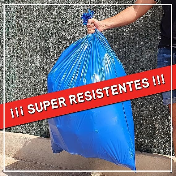 ACESA - Bolsa De Basura Azul Industrial 87x110 Galga 200 Extrafuerte Rollo 10 bolsas (15)