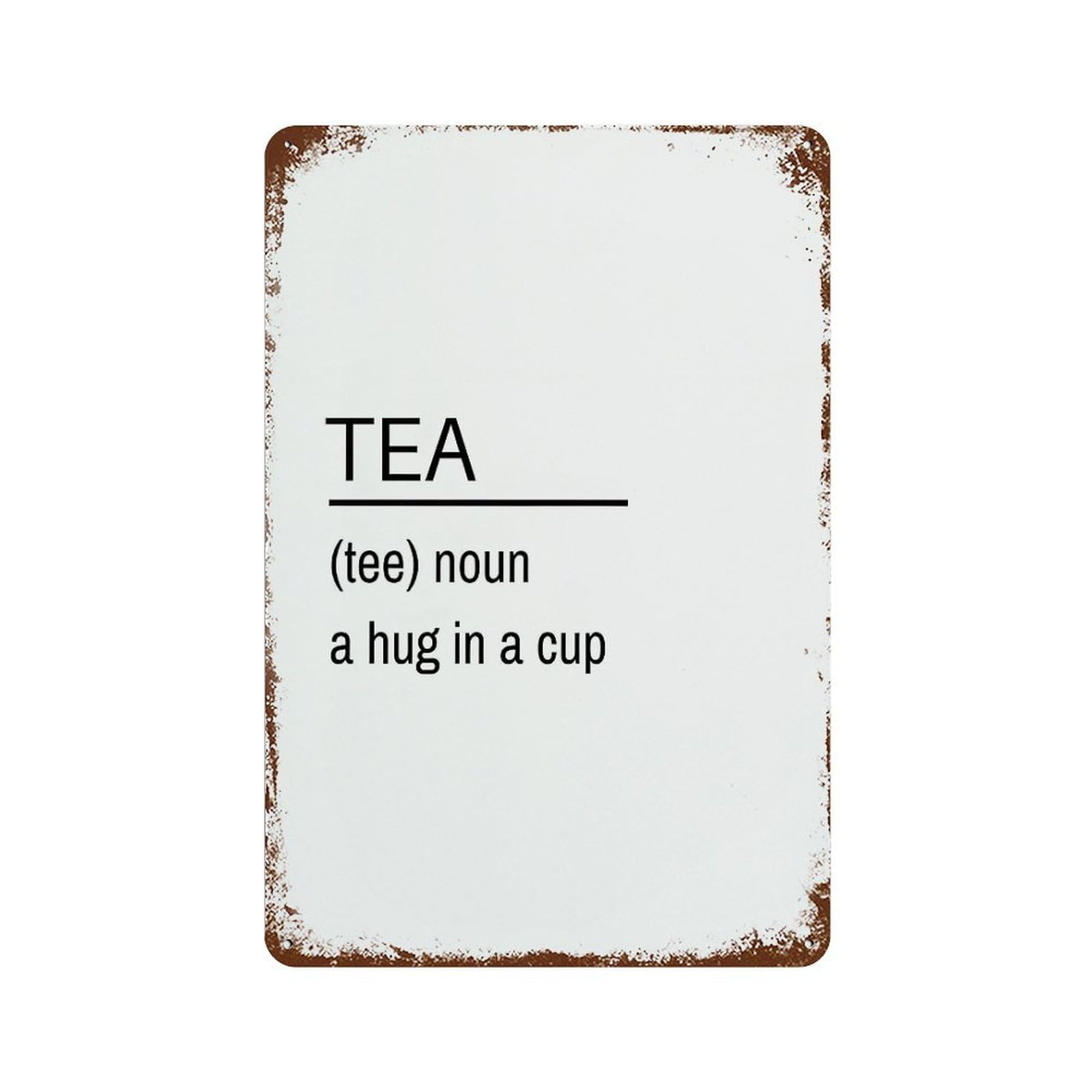 xiaoxiaoshen Tea Definition Wall Decor Art Metal Tin Poster Modern Home Decor Art Home Bar Shop Decorations Vintage Sign 30x20cm