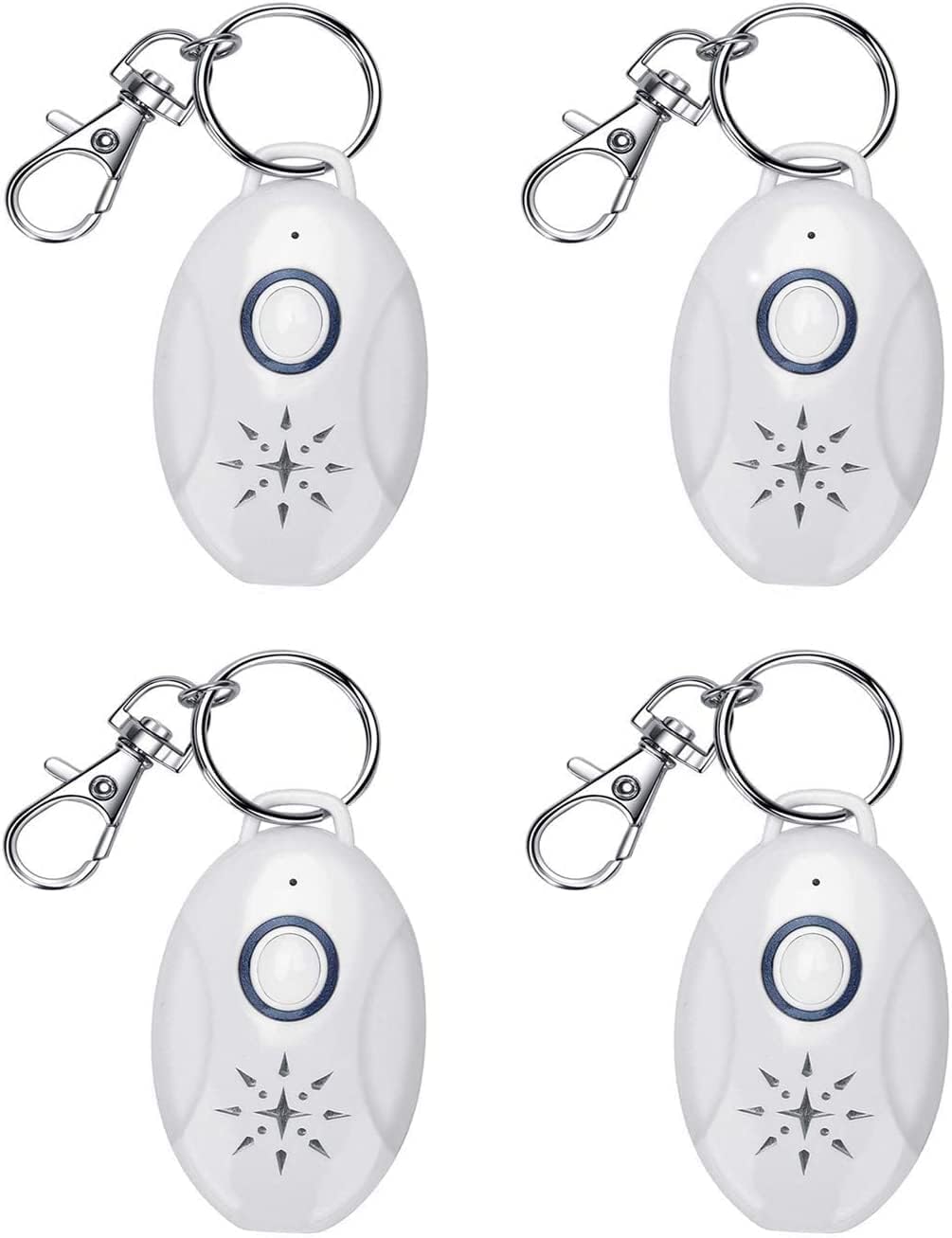 Zestaw 4 przenośnych ultradźwiękowych odstraszaczy szkodników, akumulator USB, zasięg 3 m, bez środków chemicznych, ochrona pcheł kleszczowych komarów, zwierzęta domowe psy koty, przeciw komarom