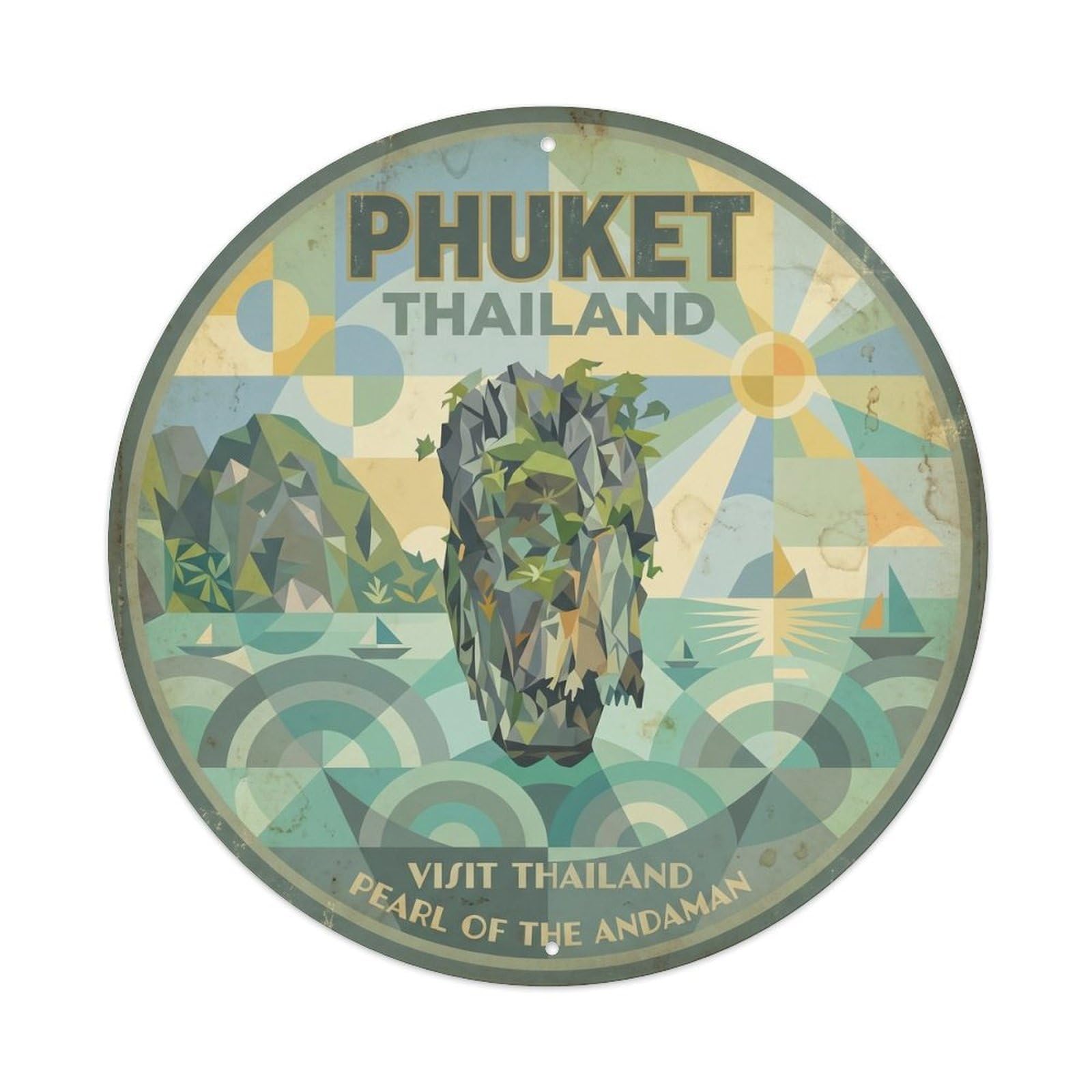 Thailand Phuket Travel Pearl Of The Andaman Metal Tin Sign