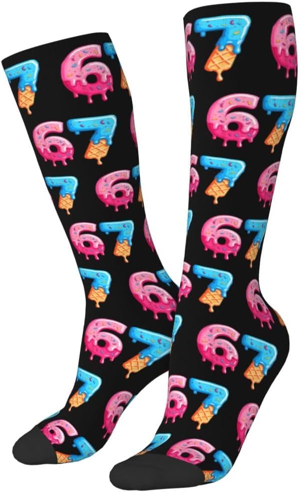 67 Six Seven Socks Meme Six Seven Design,Hilarious Funny Sock Collection to Elevate Your Style and Spread Laughter - Image 3