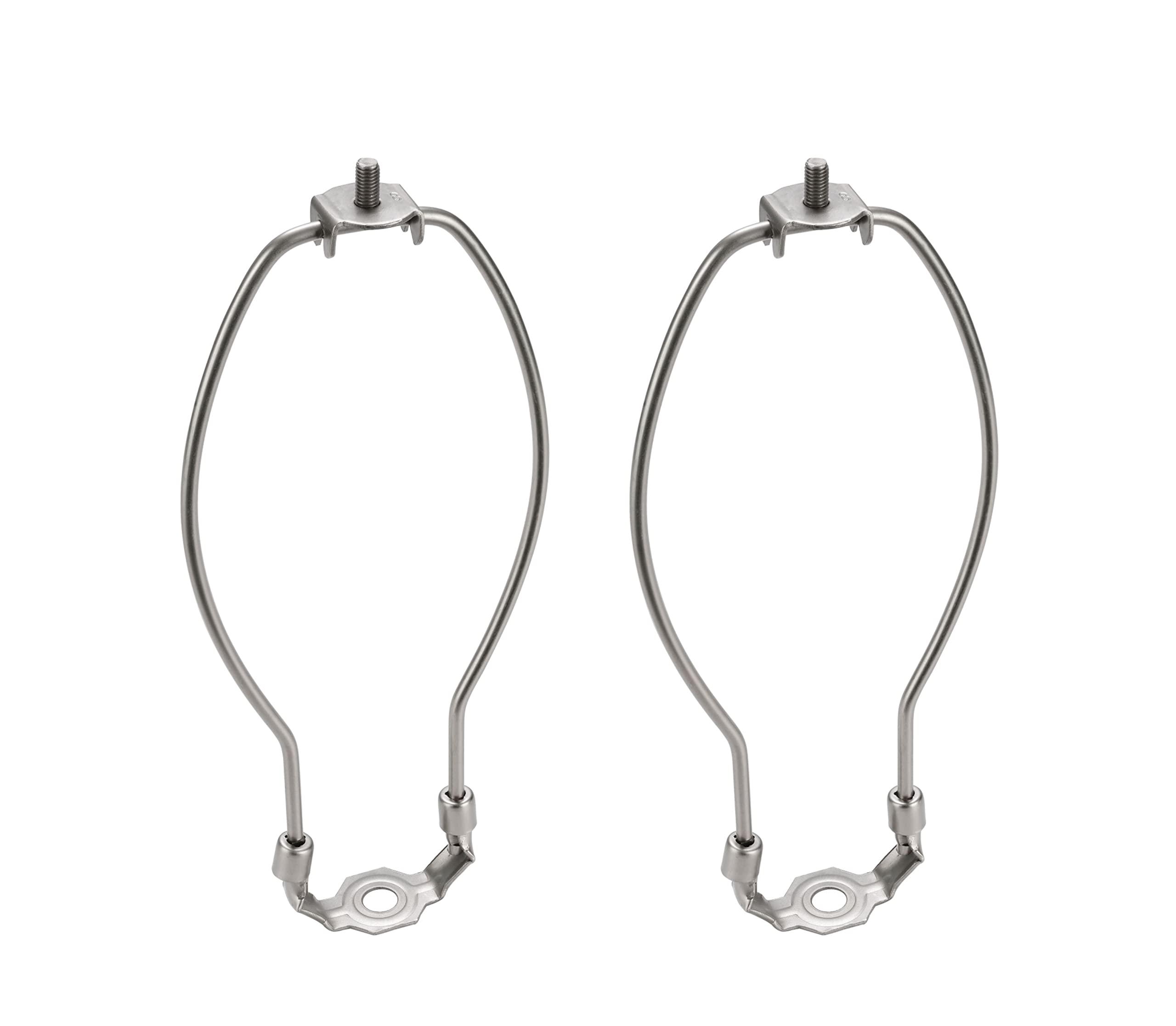 Aspen Creative 20009-22, 9 1/2" Lamp Harp with Saddle in Satin Nickel Finish, 2 Pack