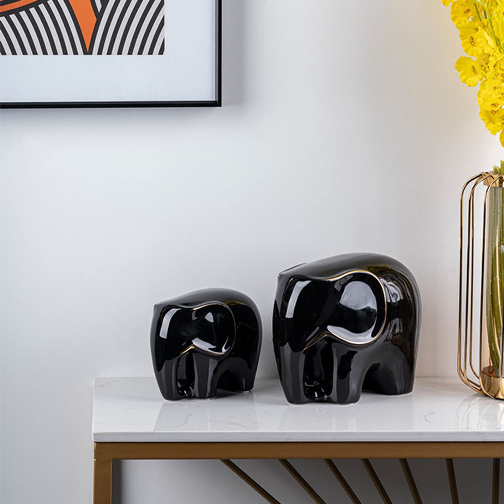 Amazon.co.jp: 象 陶器オブジェ 北欧 グッズ 癒やし おしゃれ 置物