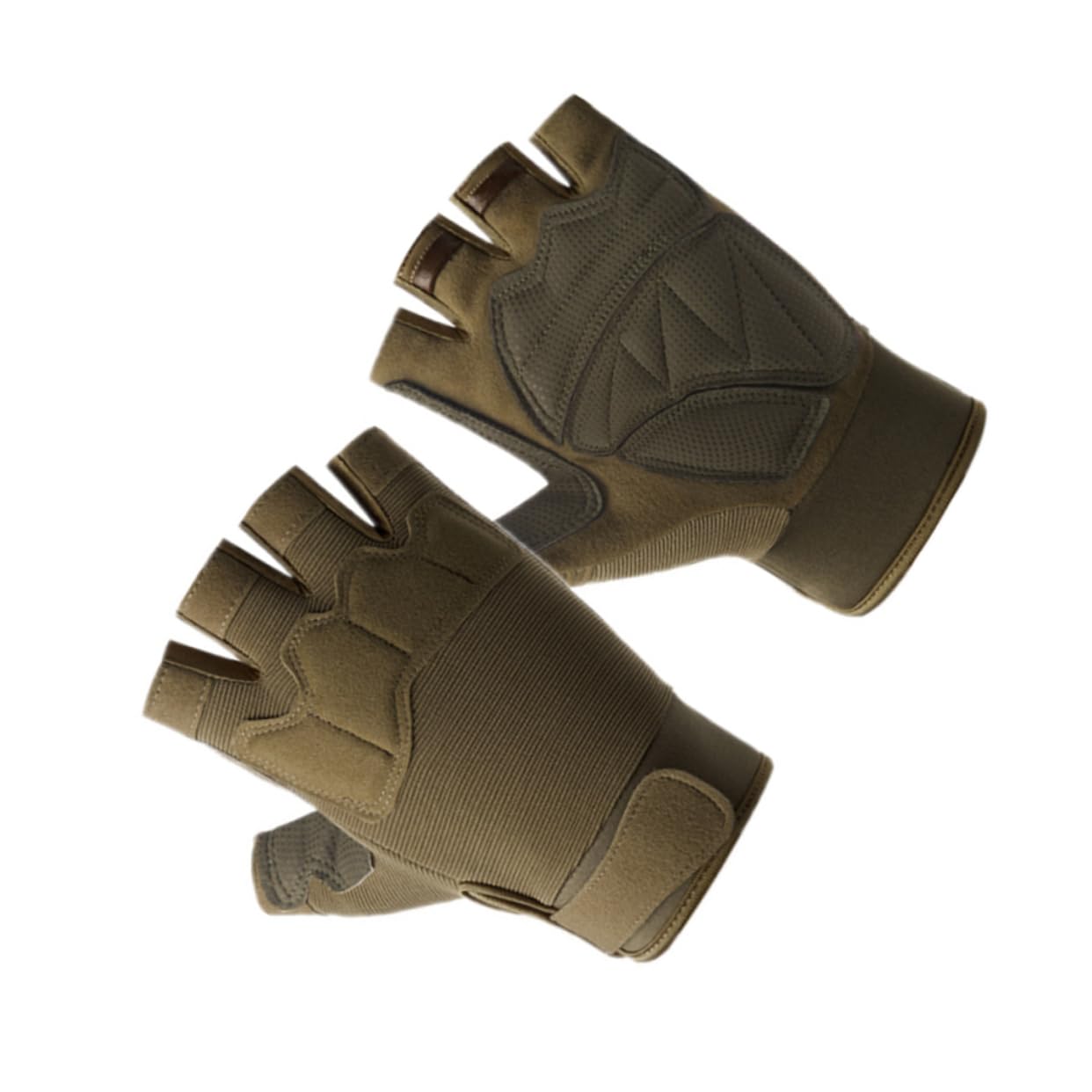 BESPORTBLE Men's Cut-Resistant Half Finger Gloves Non-Slip Cycling/Sports Breathable Comfortable Anti-Shock Thick Palm Pad Half Finger Design