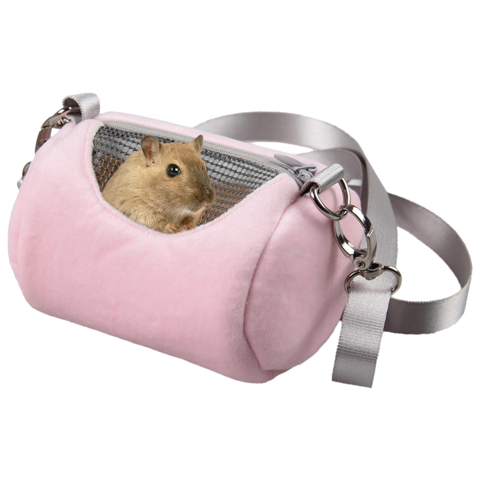 Zaino di peluche caldo per criceti – Trasportino con finestra in rete, borsa da viaggio per piccoli animali | Trasportino con finestra in rete per conigli, uccelli, lucertole, porcellini d'