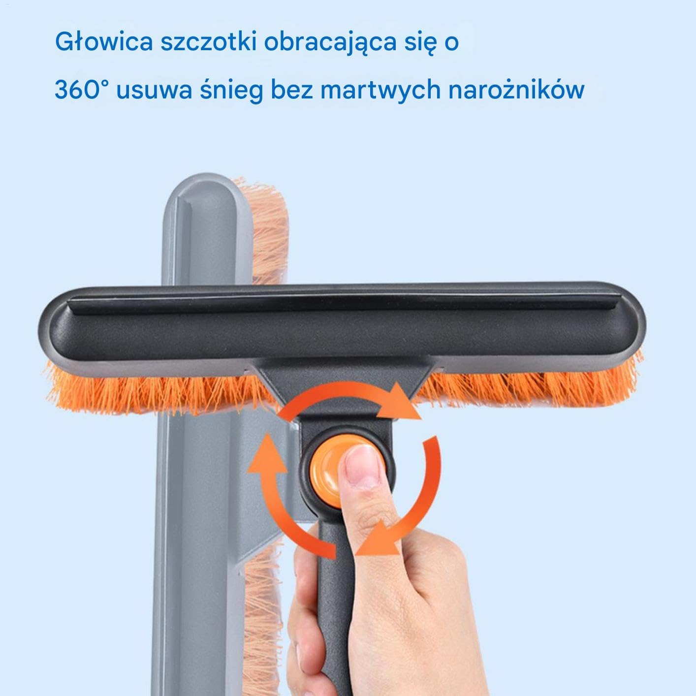 Skrobak Samochodowy Do Śniegu Łopatka Do Szronu Z Obrotem 360 Stopni | Z Piankową Rączką, Wysuwanym Prętem, Skrobak i Szczotka do Śniegu do Ochrony Zewnętrznej Samochodu Ciężarowego SUV