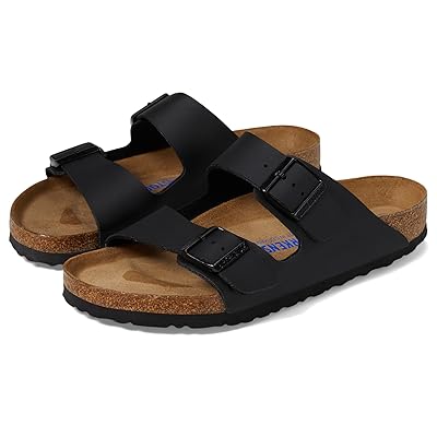 Birkenstock Arizona Soft Footbed Birko Flortm (Unisex) Sandals Black Birko Flortm
