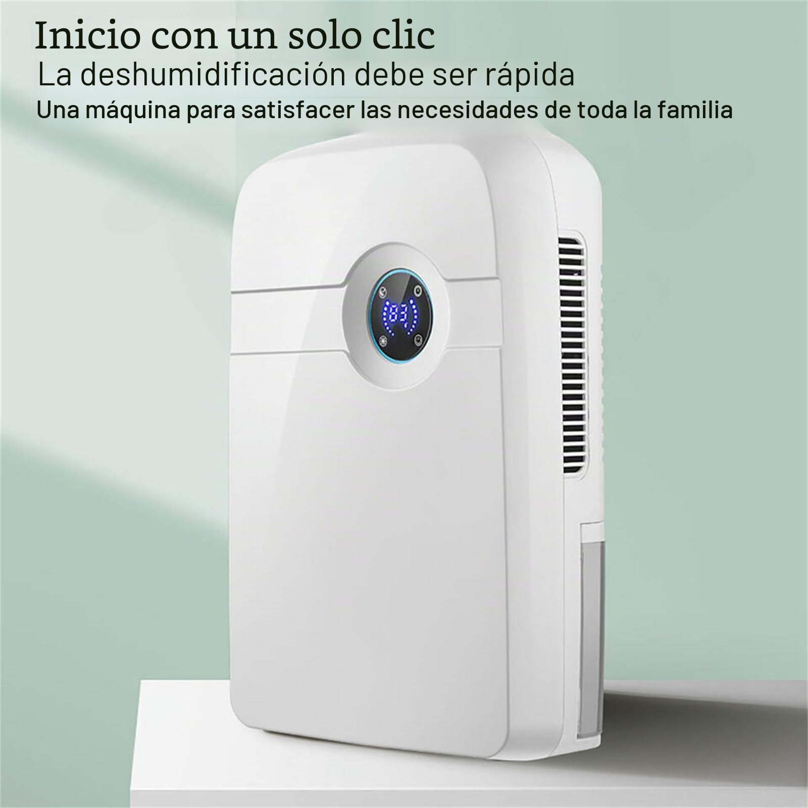 Deshumidificador eléctrico, 2,5 L, deshumidificador para casa, mini deshumidificador para autocaravana, baño, dormitorio