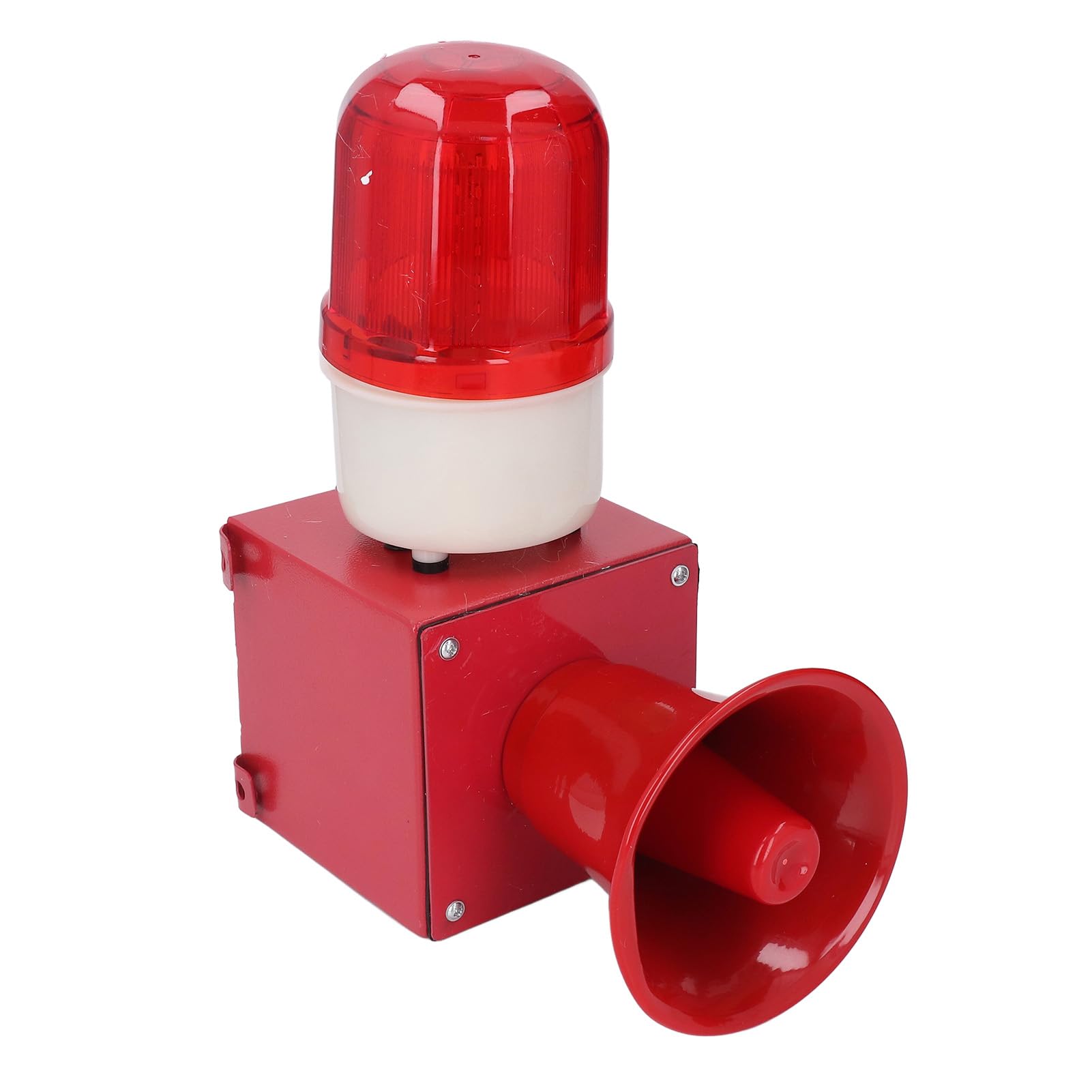 Eujgoov Luci Strobo di Emergenza 130 Db, Suono Industriale e Allarme Leggero Allarme Esterno Sirena Corno (Spina Europea 220 V)