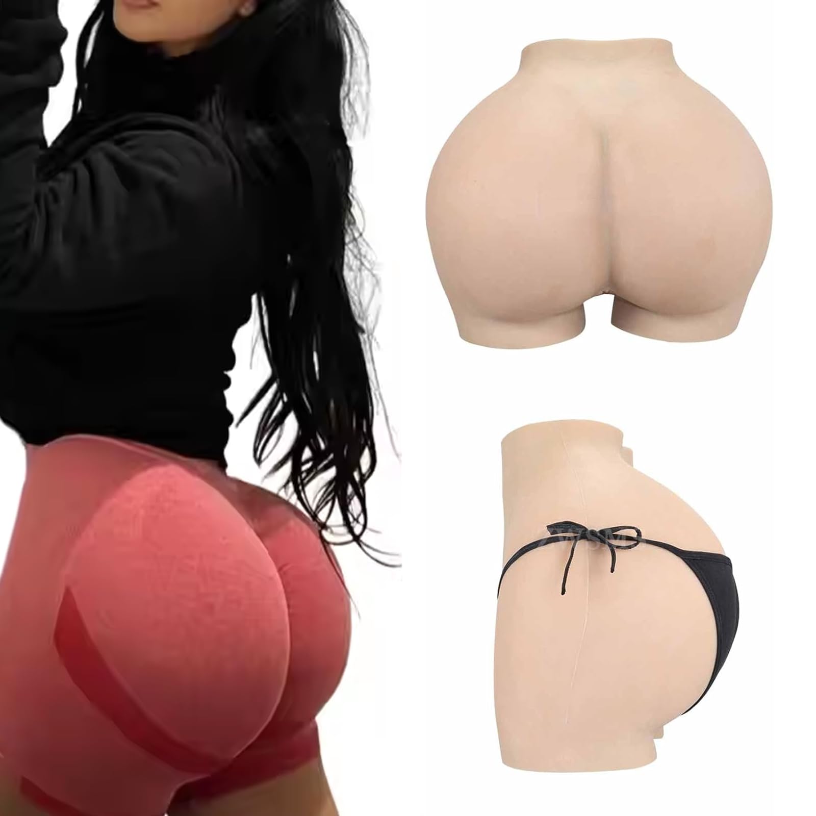 Adima Gefälschte riesige Hintern Silikon Hosen Realistische falsche Muschi Gesäß Verstecken Gaff Butt Control Lifter Höschen für Drag Queen