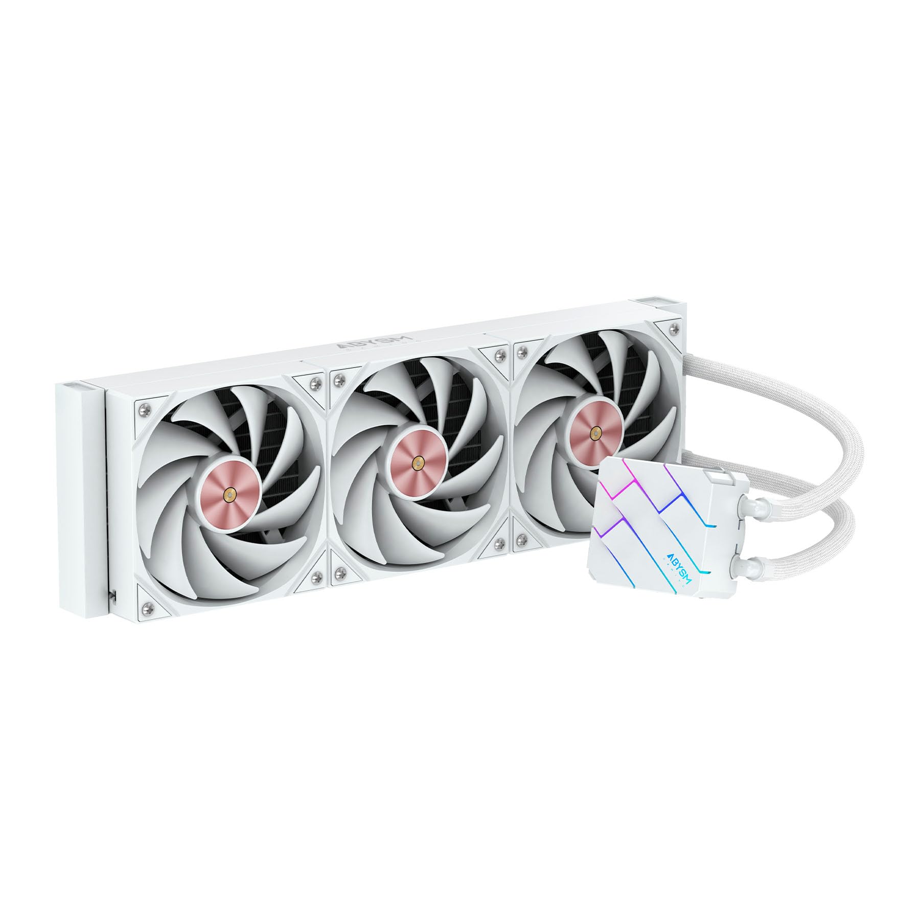 ABYSM Gaming Oceanic Tide 360 White Refrigeración Líquida ARGB | Radiador 360mm, 3 Ventiladores PWM 120mm, TDP 300W, Compatible Intel LGA 1700/1200, Compatible AMD AM5/AM4