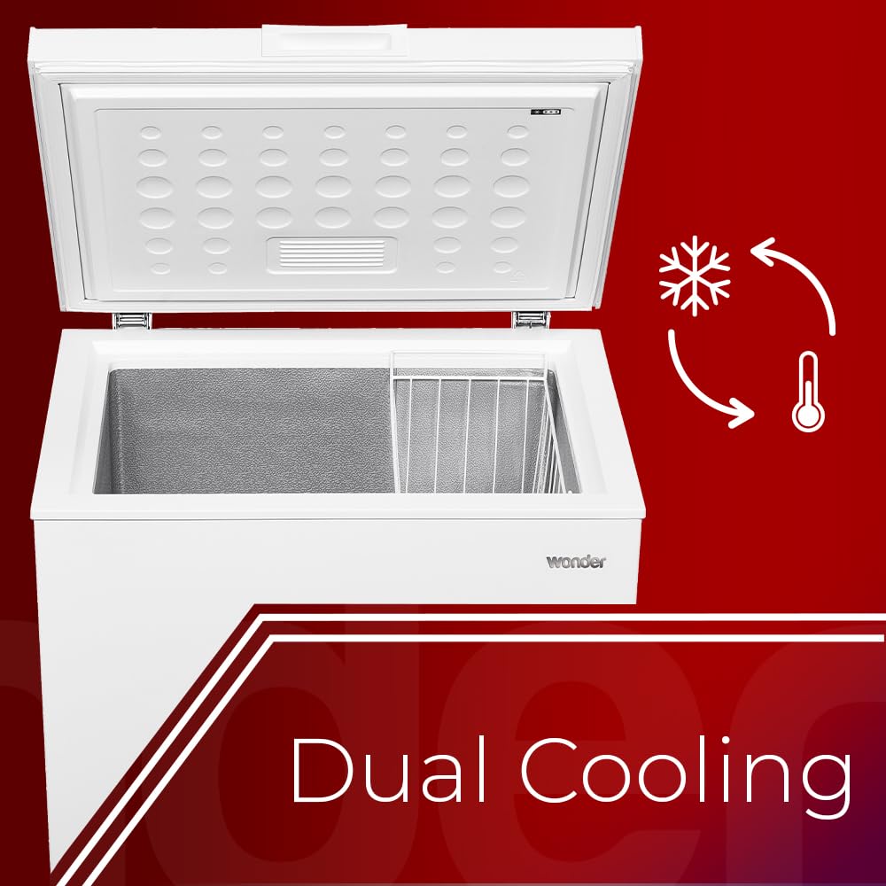 Wonder Congelador Horizontal Blanco WCH1501EDC. Capacidad 142 Litros, Dual Cooling, 1 Cesta, Bajo Nivel Sonoro, Eficiencia Energética Clase E