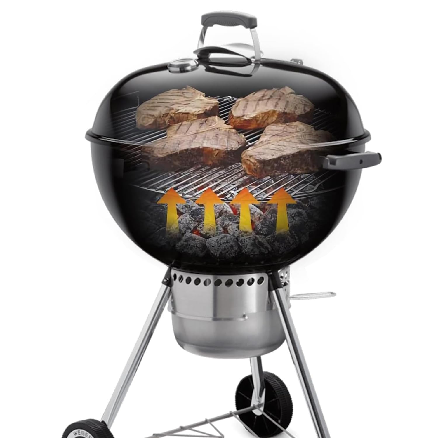 Parrilla redonda plegable 7436 de 54,6 cm para Weber de 57 cm, pieza de repuesto para Weber One-Touch, Performer,Bar-B-Kettle and Master-Touch,Smokey Mountain Cooker Smoker,piezas de repuesto