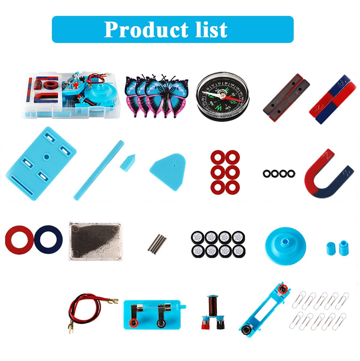 Science Magnets Experiment Set for Kids Zestaw do elektroelektryczności i magnetyzmu dla studentów Stem Kit Physics Lab Basic Circuit Tools for Learning Starter