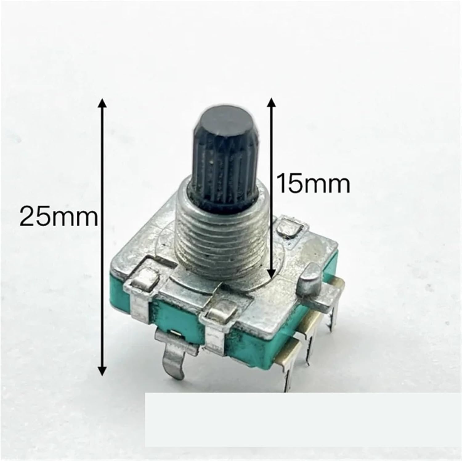 2pcs EC16 Encoder Potentiometer 24 Positioning, 5-pin Rotation, 360 Degree, Handle Length 15mm