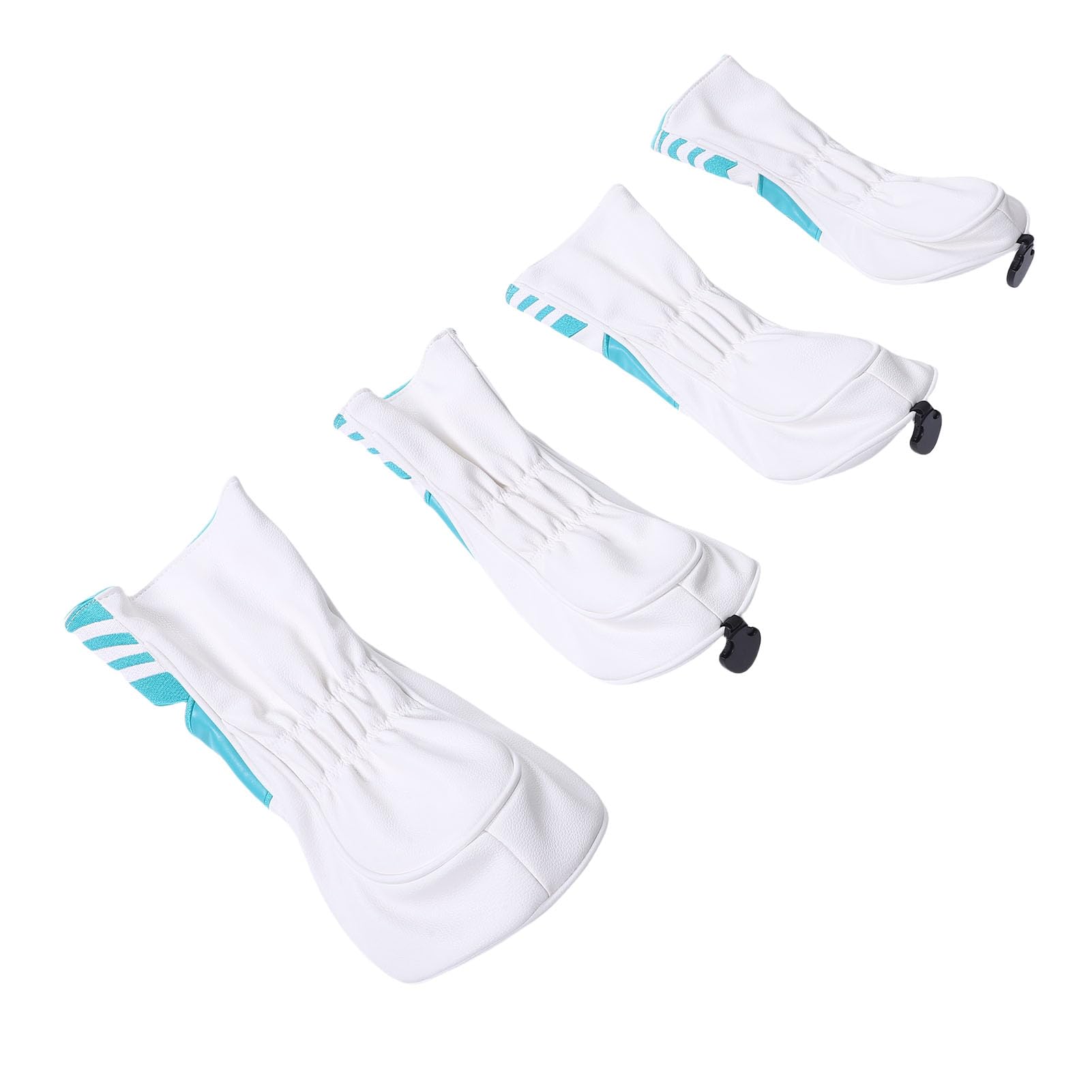 Naroote Putter-Abdeckung, 4-teiliges Golfschlägerkopf-Abdeckungs-Set mit Plüschfutter und PU-Leder, Golf-Abdeckung, Schmutzabweisend, Sonnenfest, Ideal für Golf-Putter-Hölzer-Hybride