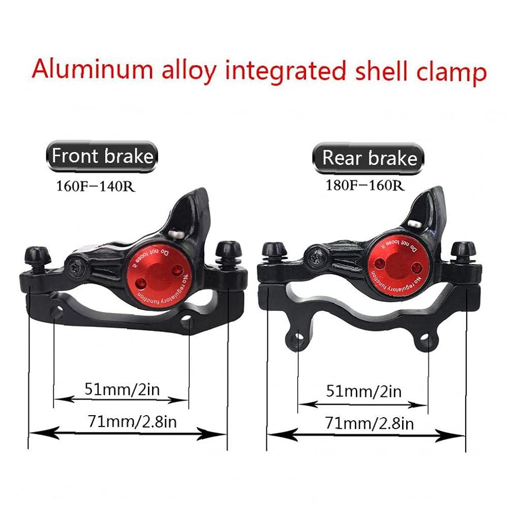 DYTWXG Set Freni Bici Universale Freno V Anteriore Set Freni Biciclette Freni A Disco Idraulici Mountain Bike Anteriore Posteriore Pressione Olio Sistema Frenante per Bici Leva Freno Nero
