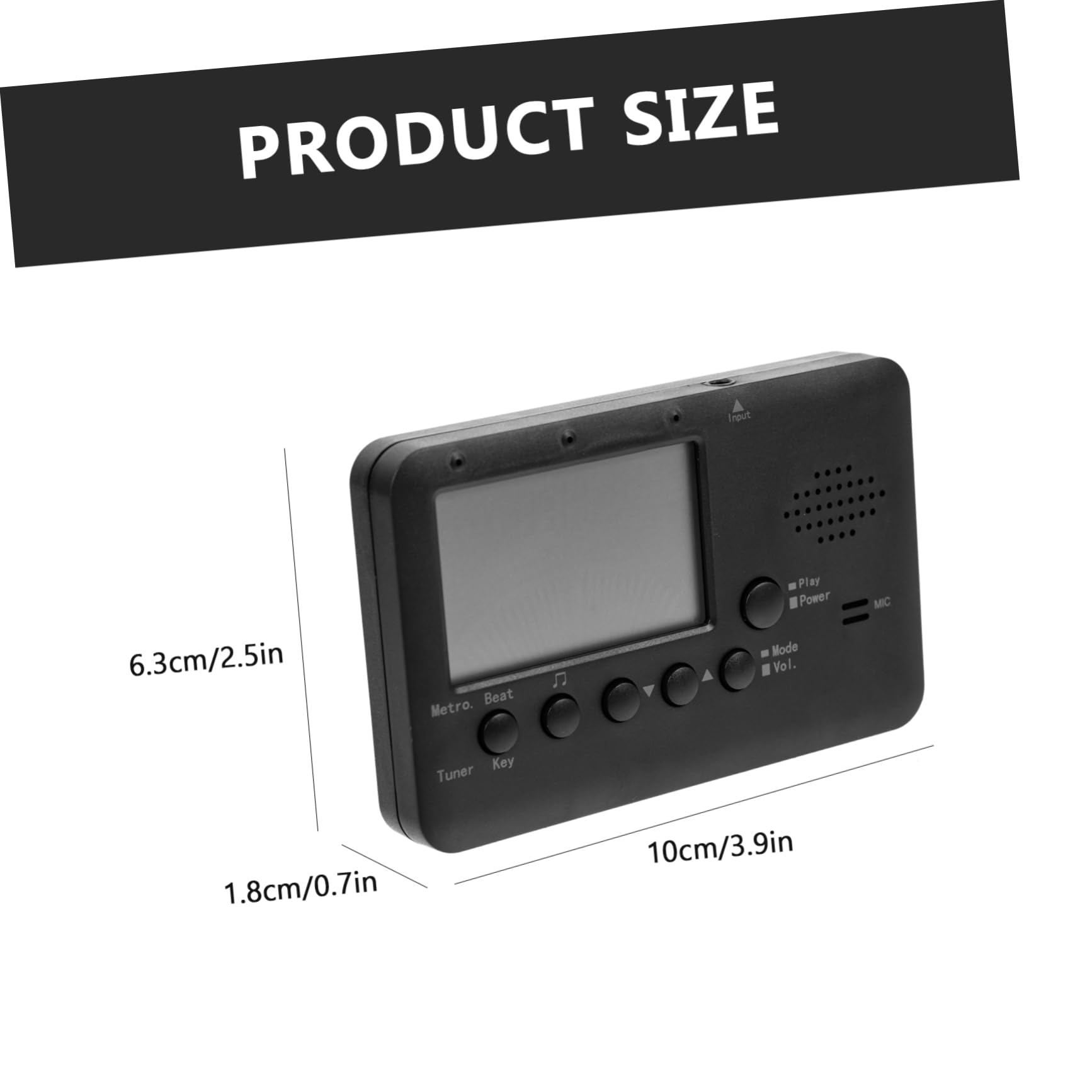 Yardwe 1Set Flute Tuner Clip High Sensitivity Electronic Tuning Tool for Alto Saxophone Trumpet and Wind Instruments Portable Design with LCD Display No Battery Included