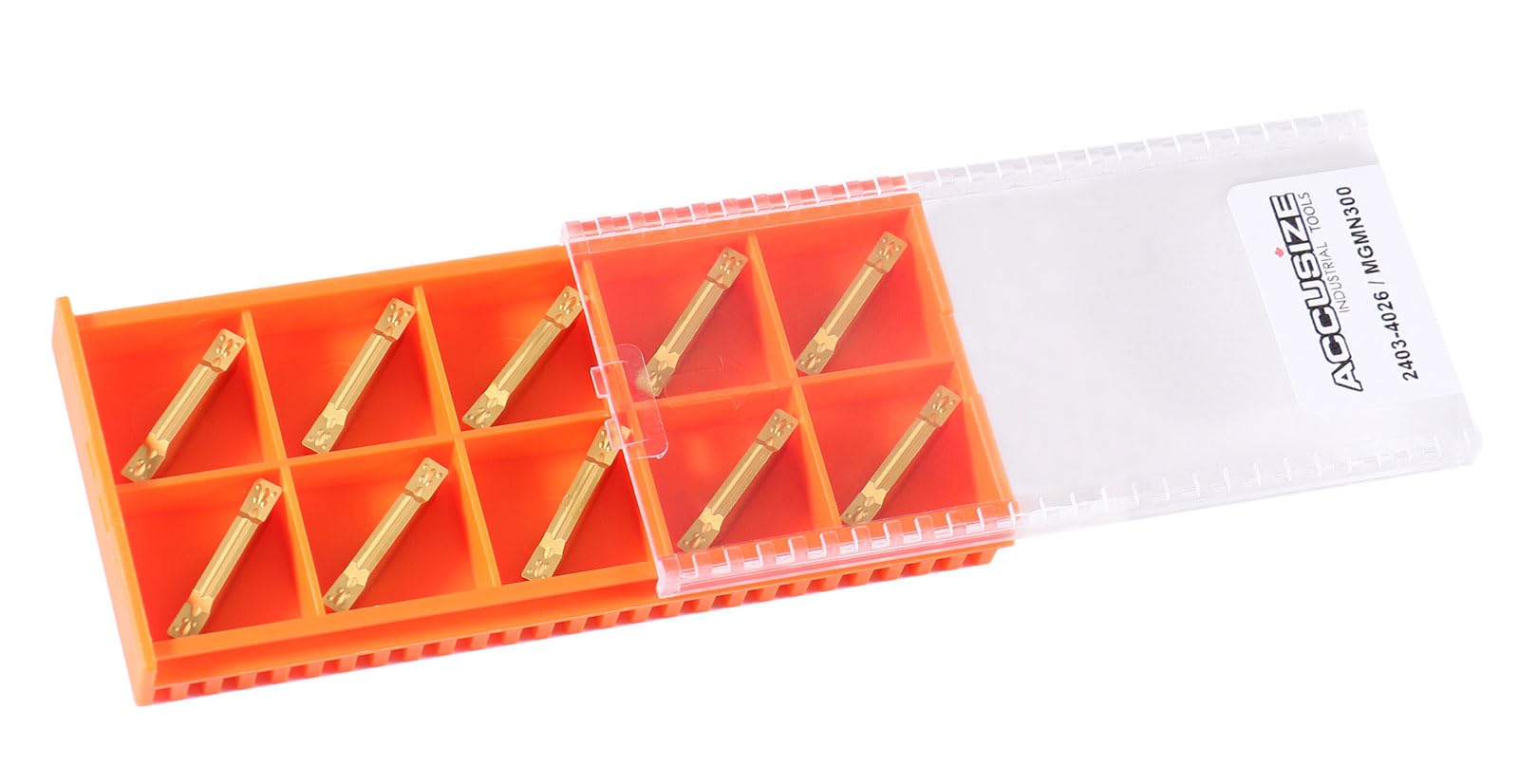 Accusize Tools – mgmn-3 doppia estremità taglio carburo con inserto, rivestita in latta, 10 pcs/Box, 2403 – 4026 x 10
