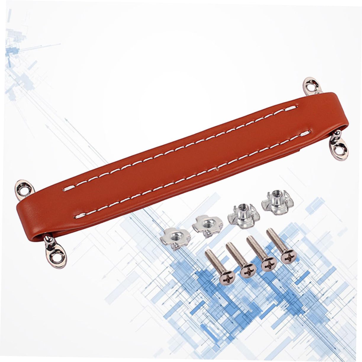 Vintage Style Gitarrenverstärker Griffgurt Für Amp Lautsprecher Aus Pu Leder Hellbraun Langlebiger Tragegurt Mit Metallstäben Für Audio Verstärker Griffe Für Lautsprecherboxen