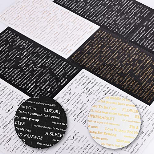 SAVITA 8 Fogli Adesivi per Album Vintage, Adesivi