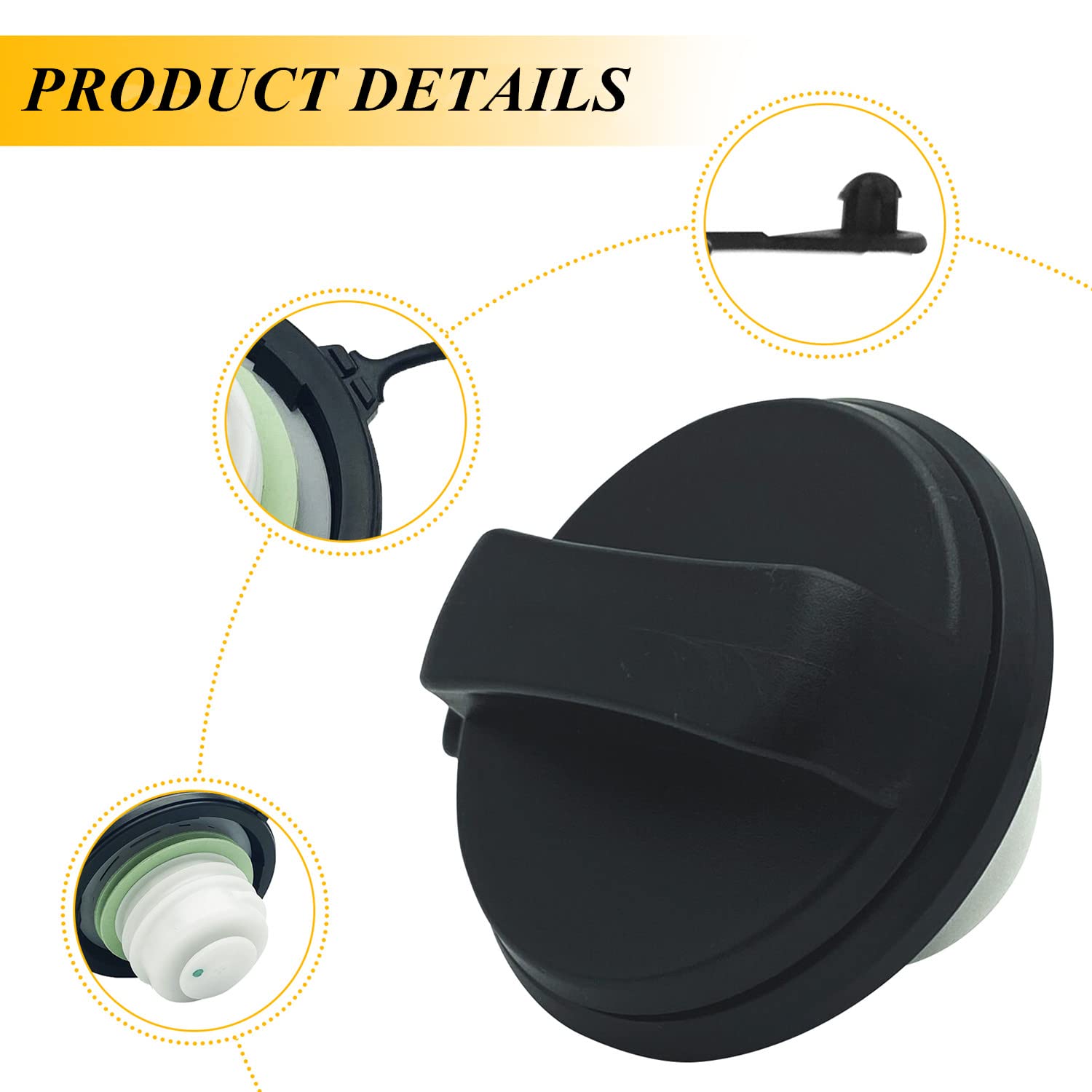 Autotankdeksel, tankdeksel, tankdeksel voor Fiesta MK5 01–08, voor transit, tankafdekking, benzine, diesel, 1580852, 7S61-9030-CB, 7S619030CB, E1F1-9030 -AA, autotankdeksel met draaibare sleutelband