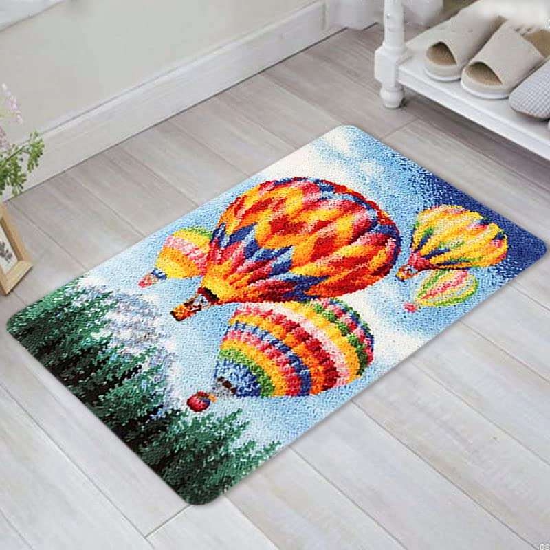 Image of YOOTOM Latch Hook Rug Kits for Adults,DIY Embroidery Needlework Rug Tapestry Set,Pre-Printed Canvas and Pre-Cut Yarn,20x15in