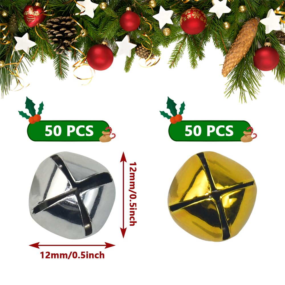 ジングルベル 12 mm ハンドメイド　クリスマス デコレーション Amazon.co.jp: TANCUDER 100個 クリスマス ジングルベル 12mm