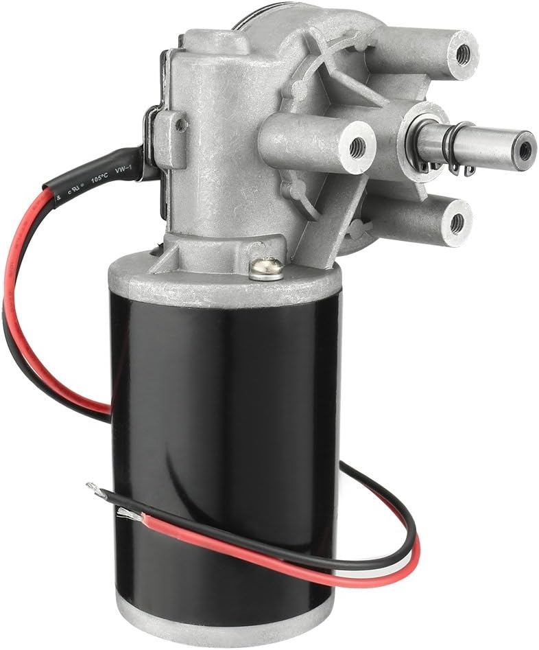 Best Deal uxcell DC12V 60W 60RPM 8N.M Reversible Worm Gear Motor High Torque Speed Reducing Electric Gearbox Motor-JCF63L