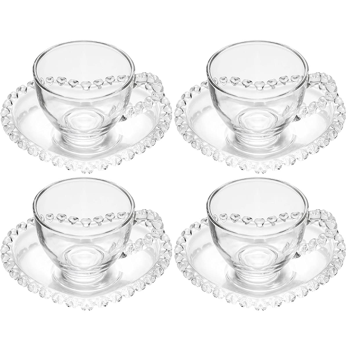 Set Di 4 Piattini In Vetro Borosilicato - Diametro 12cm, Perfetti Per Tazze Da Tè E Caffè - Foto 2