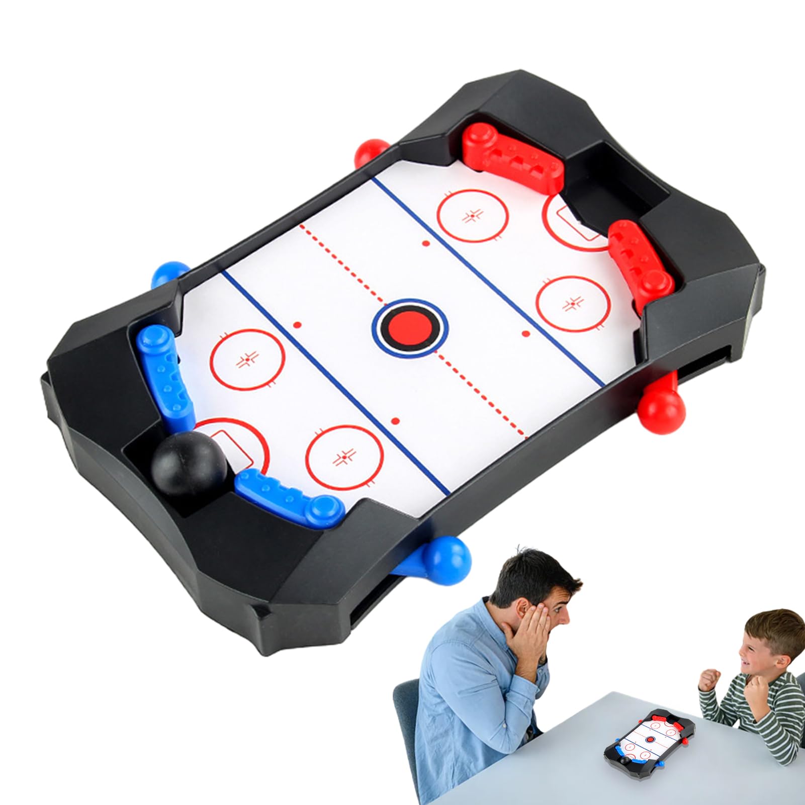 PRIMUZ Jeu de Hockey sur Table, Sport de Bureau, Rondelle Rapide pour Adultes et Amis