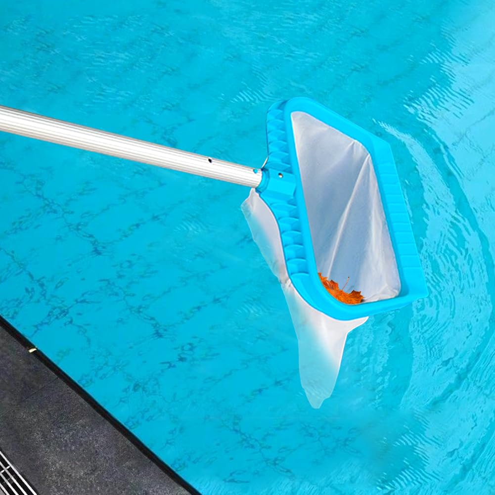 Épuisette de Piscine, Filet de Nettoyage, Écumoire pour Piscine Étang Spa, Accessoire Piscine (Vert)