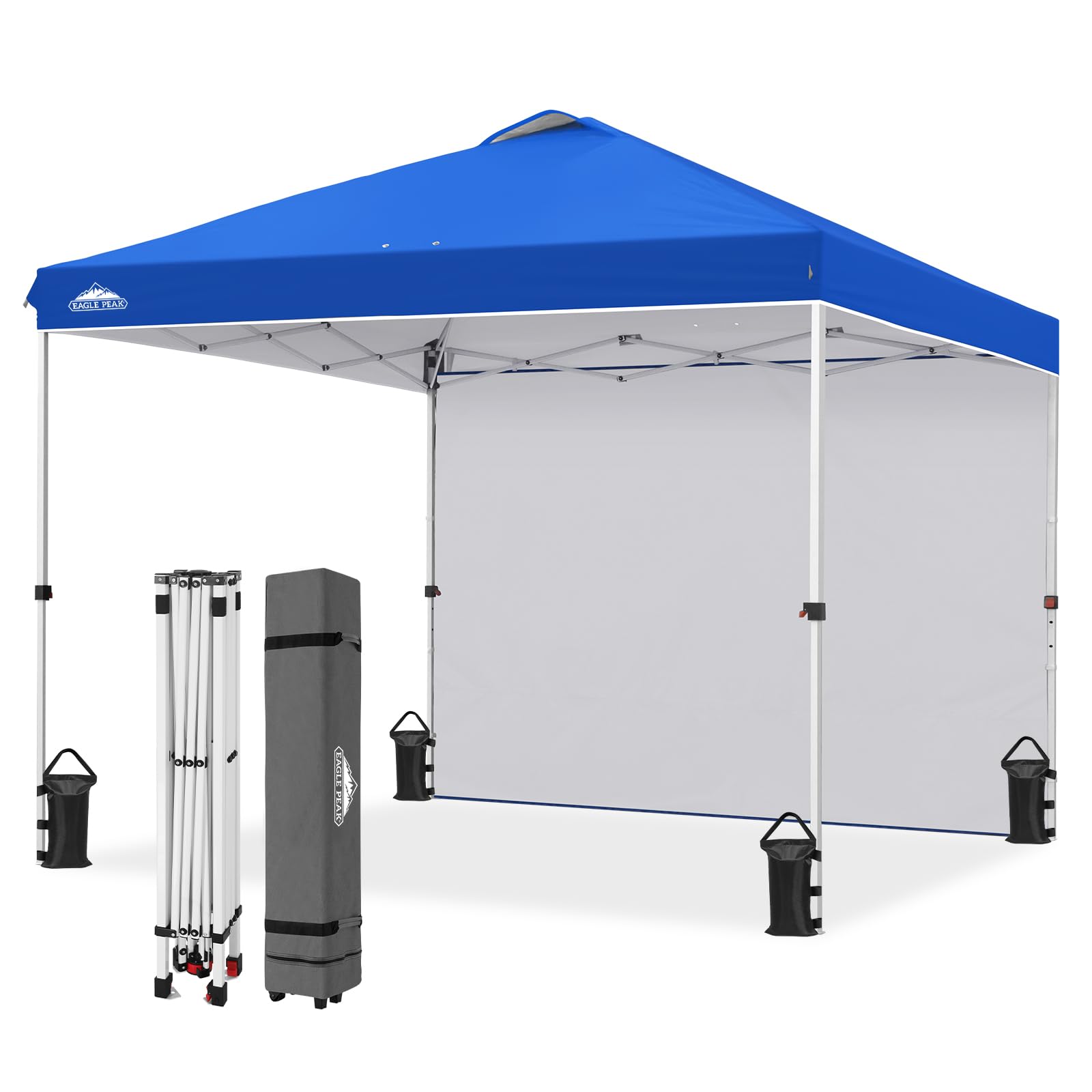 EAGLE PEAK 3m x 3m Pop Up Canopy Tent with 1 Sidewall, Easy Setup Event Tent, Canopy Tent, Blue โ image 1