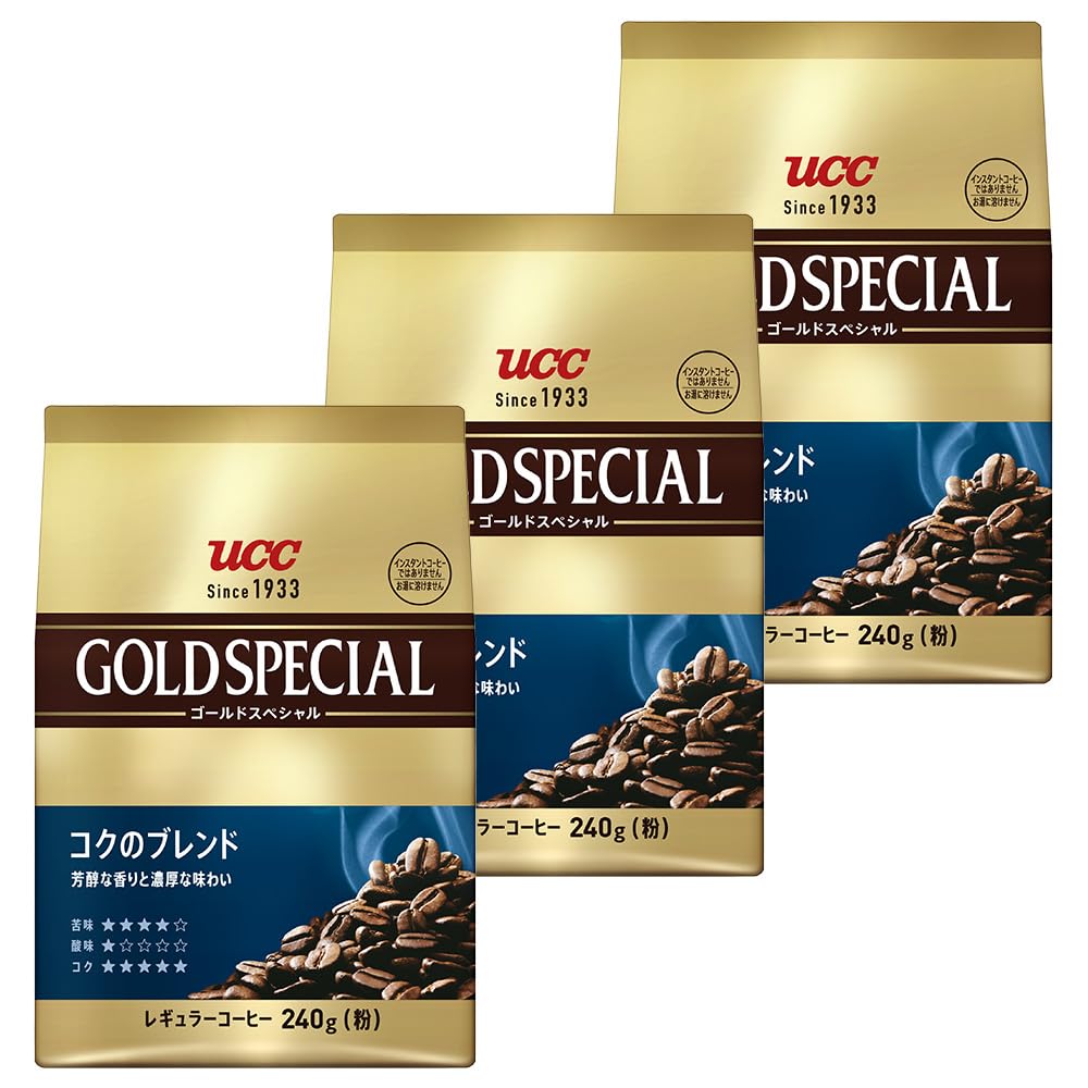ゴールドスペシャル コクのブレンド 粉 720g (240g×3個)【コーヒー粉…