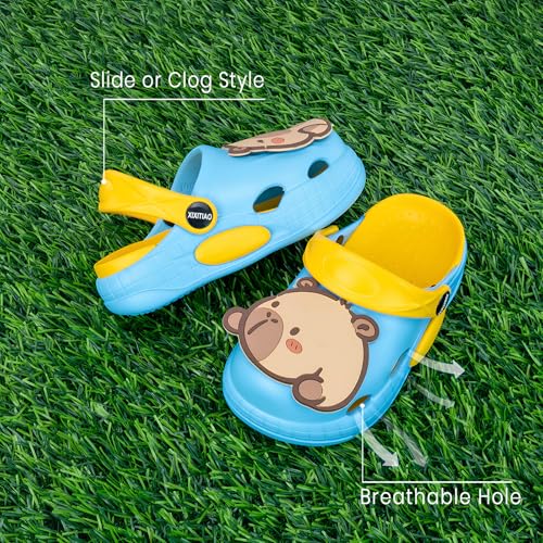 Image of Cute Capybara Slippers for Kids,Kids Girls Boys Clogs Garden Shoes,Funny Toddler Animal Slides Sandals,Water Shower Beach Pool Slippers Indoor Outdoor