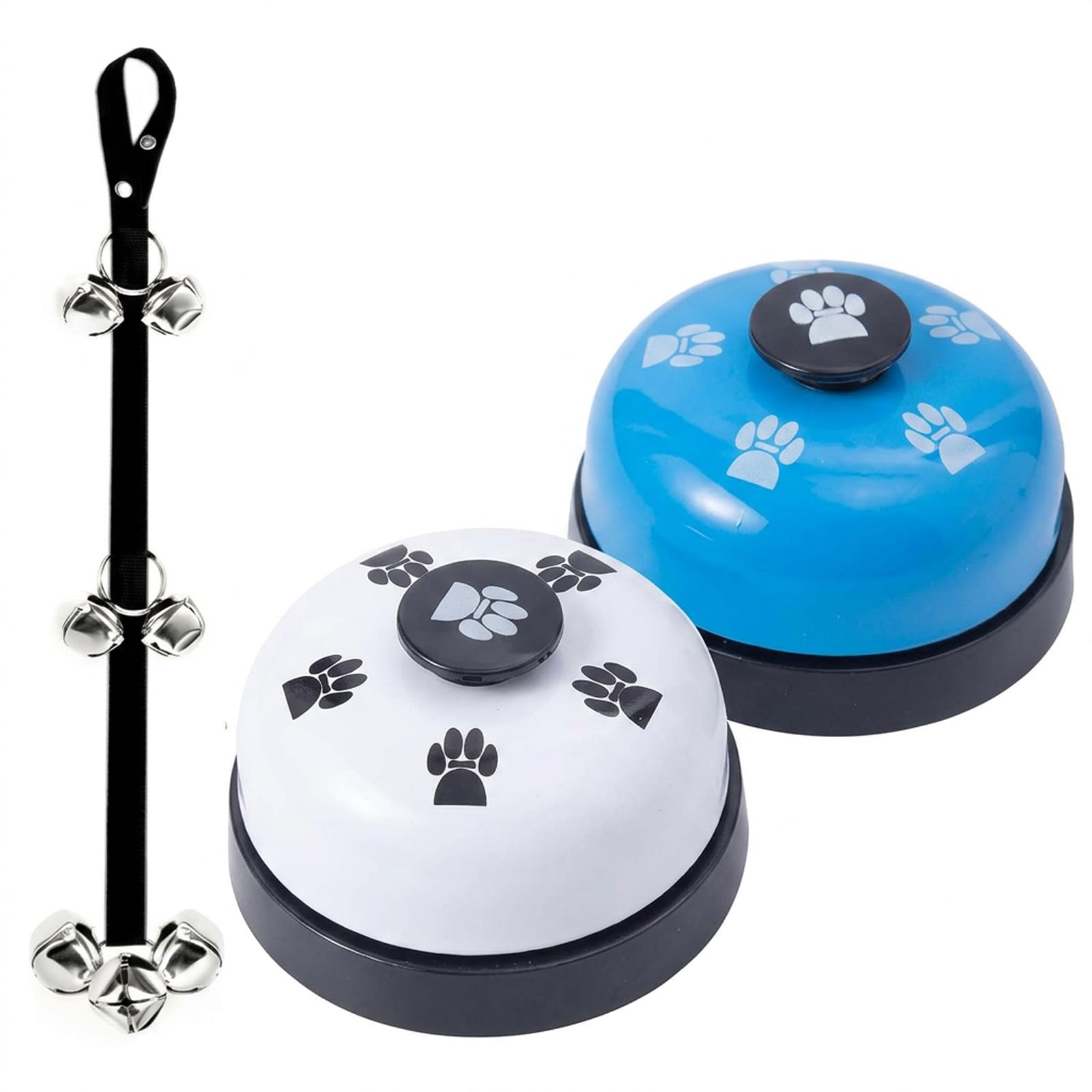 KFSCIP 3 PackDog Bells Toilet Training, Dog Doorbell for Potty Training, Housebreaking Signal System for Pets, Three Bell Set with Adjustable Straps for Multi-Room Use ﻿