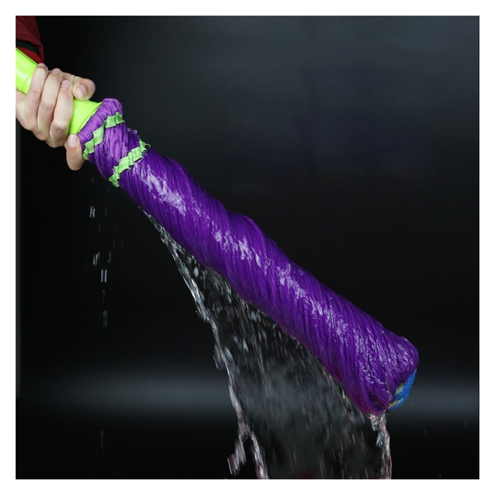 Trapeador giratorio fácil de escurrir automáticamente, trapeador exprimidor de microfibra, cabezal de trapeador de repuesto, trapeador seco y húmedo Compatible con limpieza de madera dura, azulejos y