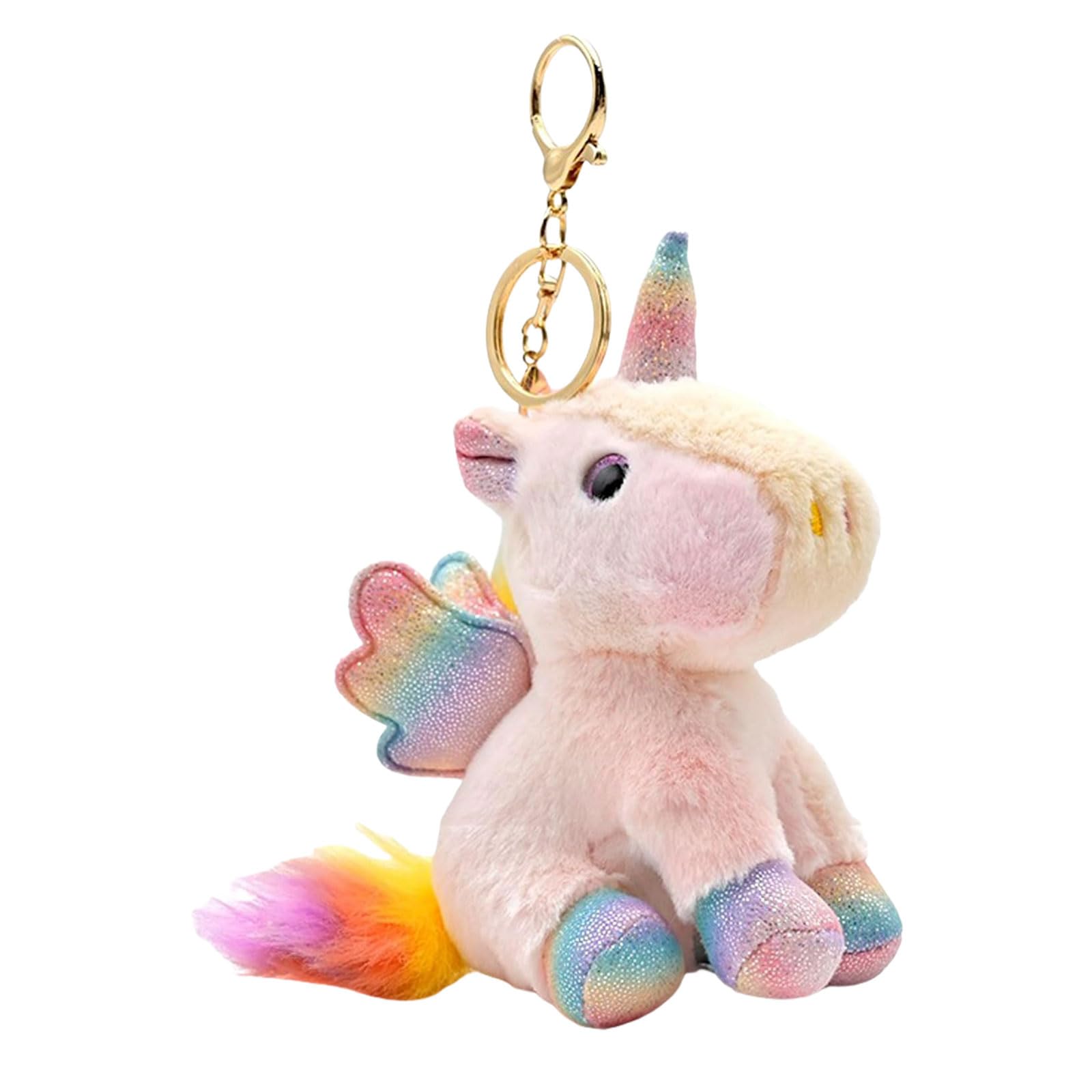 bifriend Portachiavi a forma di unicorno, in gel di silice portafortuna