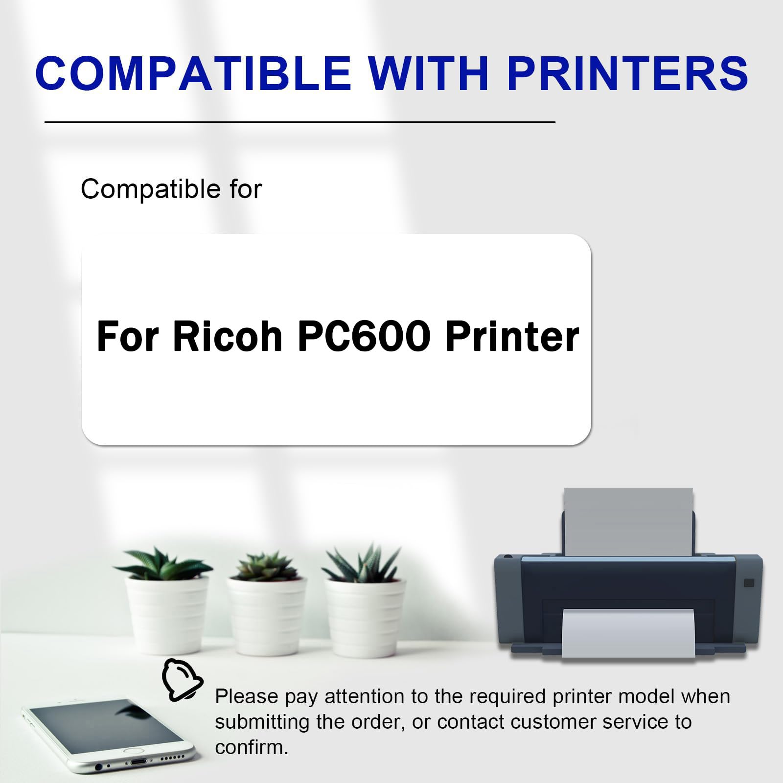 Do wkładu z tonerem Ricoh PC600 408314, 408315, 408316, 408317, toner o dużej wydajności, pasuje do drukarek Ricoh serii PC600, z chipem, można dodać tusz,Black-1Pack