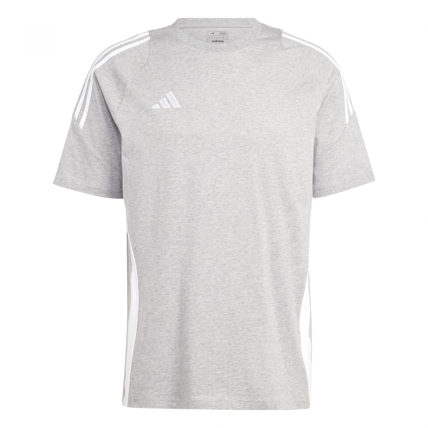 adidas Men's Tiro24 Sweat Shirt, Medium Grey Heather/White, M
