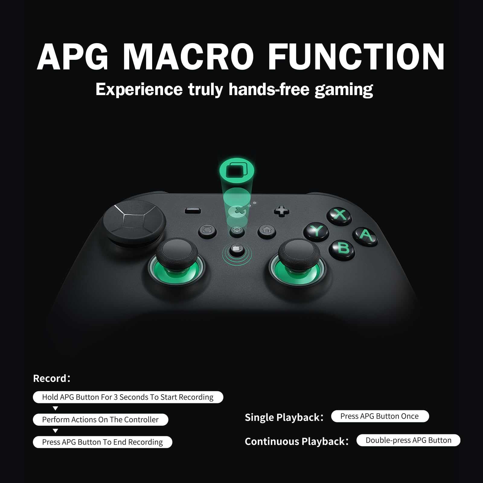 GuliKit TT Pro Wireless Game Controller Bluetooth Anti-Drift 720° TMR Joysticks for Switch PC Android iOS Black
