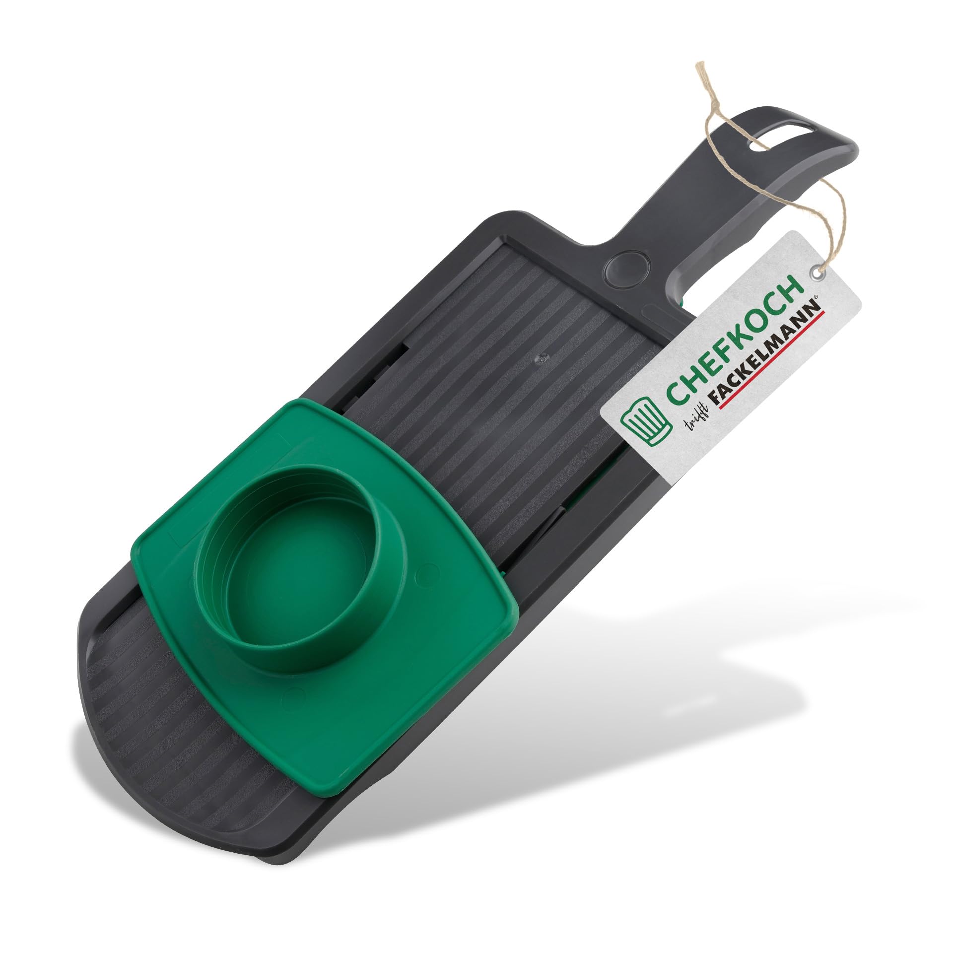 Chefkoch Vegetable Slicer with Leftover Holder and Extra Sharp Stainless Steel Blades - Perfect for Potatoes, Carrots & More - Dishwasher Safe - Adjustable Between 1 to 6 mm